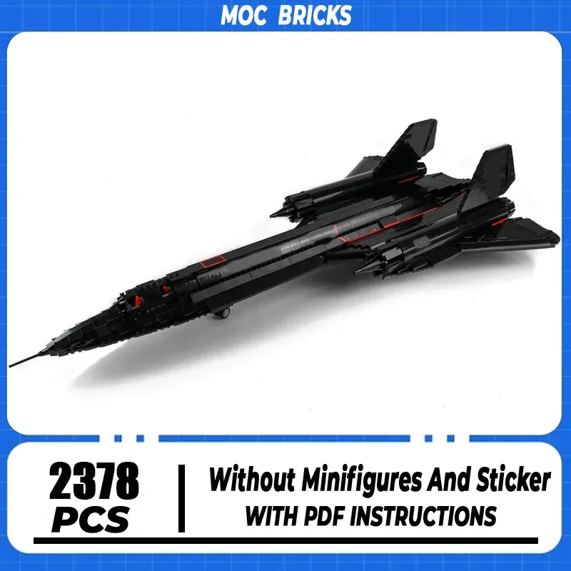 

Military Series Moc Building Blocks SR-71 Blackbird Aircraft Model Technology Bricks DIY Assembly Airplane Toys For