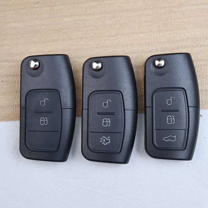 2/3 Buttons Car Key Fob Case Shell Housing for Ford Focus 2 3 MK2 Fiesta Mondeo Galaxy Falcon Territory Ecosport C-MAX