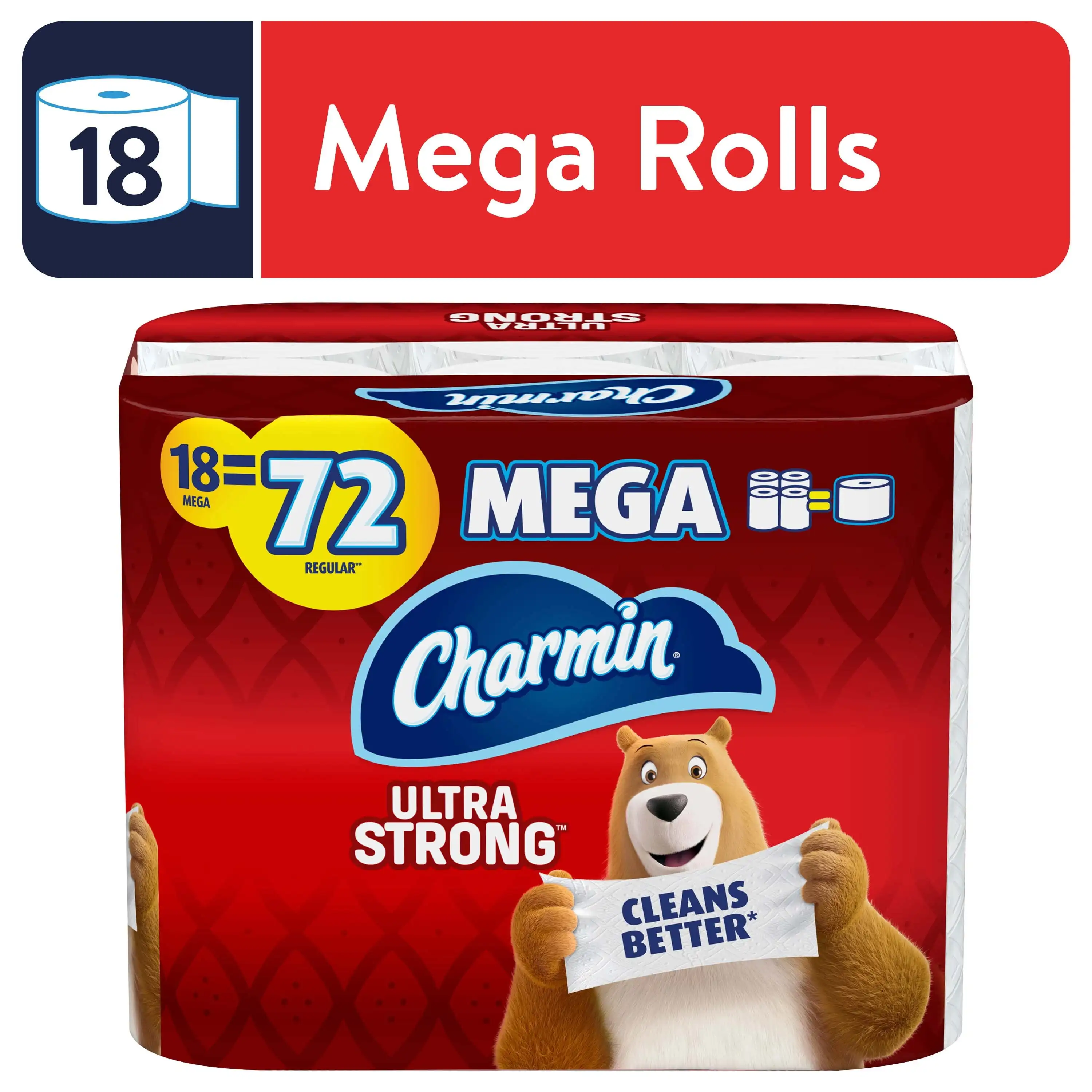 

Ultra Strong Toilet Paper, 18 Mega Roll Perfect design home tissue soft comfortable better experience