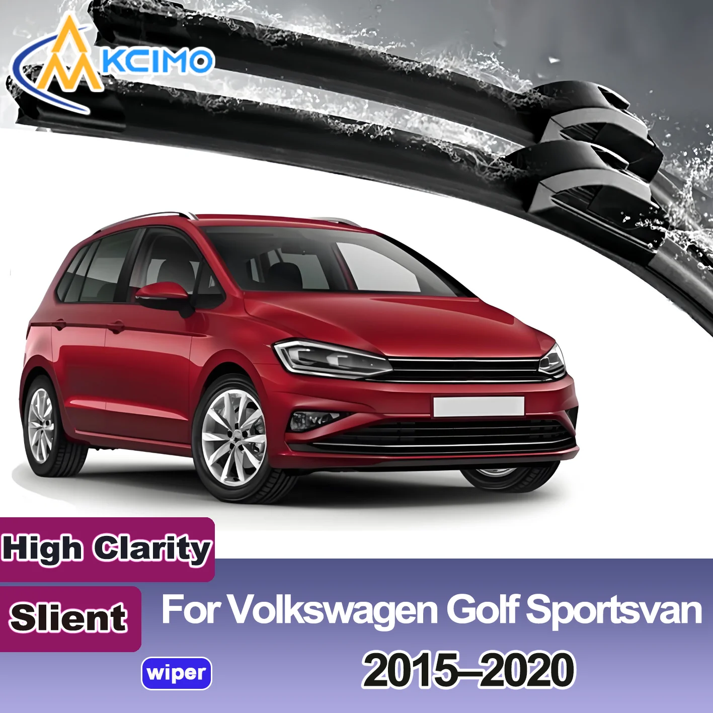 

2PCS New Front Windshield Wiper Blade for Volkswagen Golf Sportsvan 2015-2020 Golf SV Front Windshield Auto Wipers Blade Brush