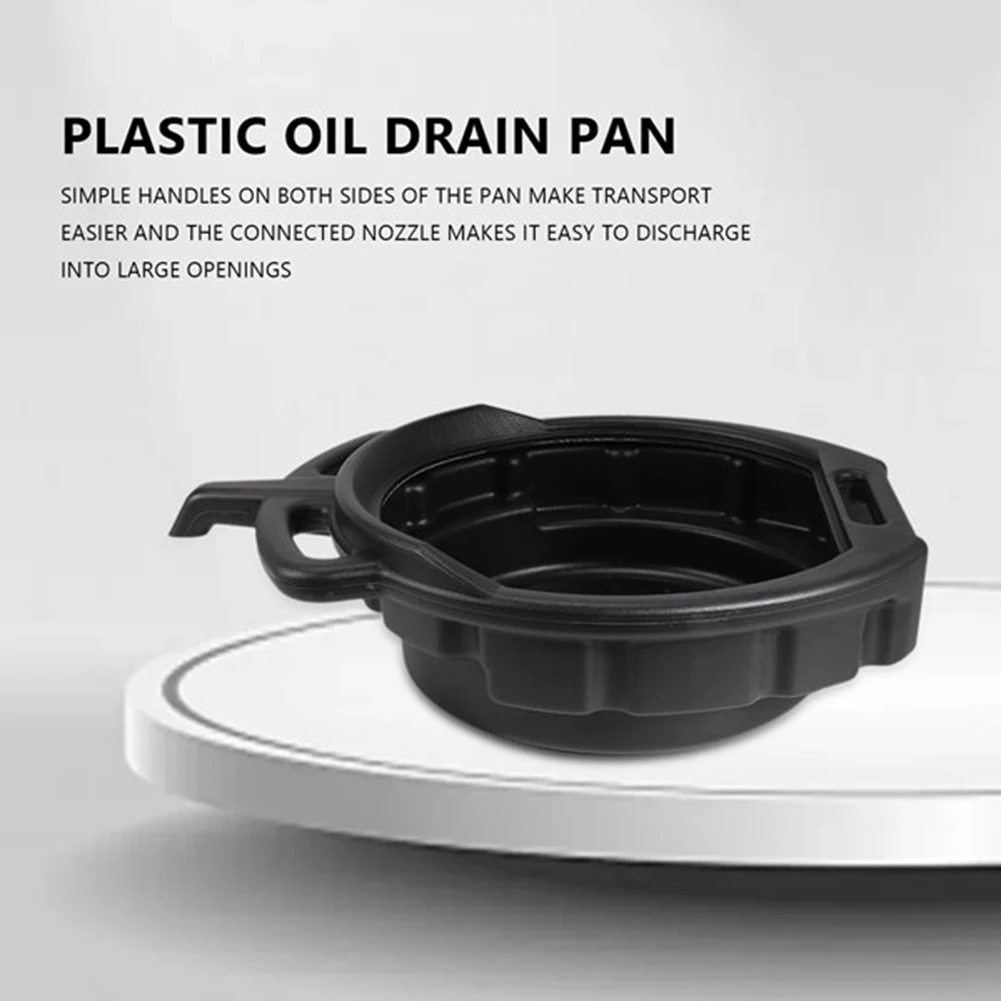 Plastic Oil Drain Pan Wast Engine Oil Collector Tank Gearbox Oil Trip Tray for Repair Car Fuel Fluid,7.5L