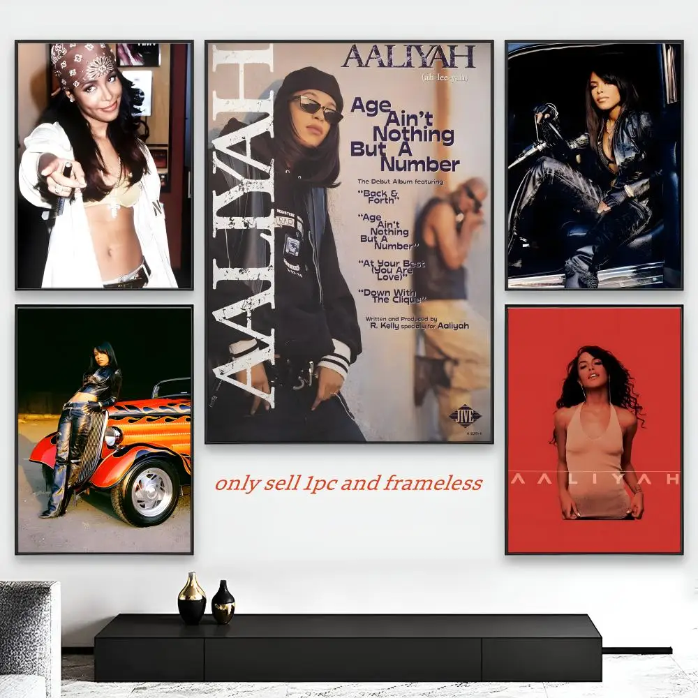 Pop singer A-aaliyah Poster HD Self-Adhesive Wall Decor Home Office Dorm Bedroom & More Ideal Gift Choice