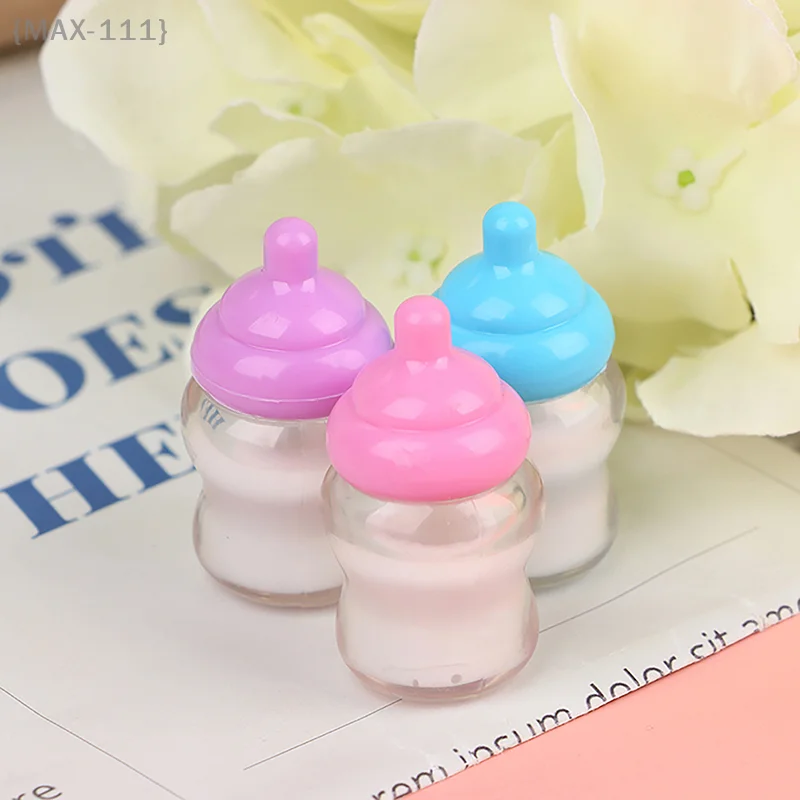 실제 같은 미니어처 아기 병, 인형 집 장면 설정 및 놀이 집 장난감 가구 액세서리용 3개 세트