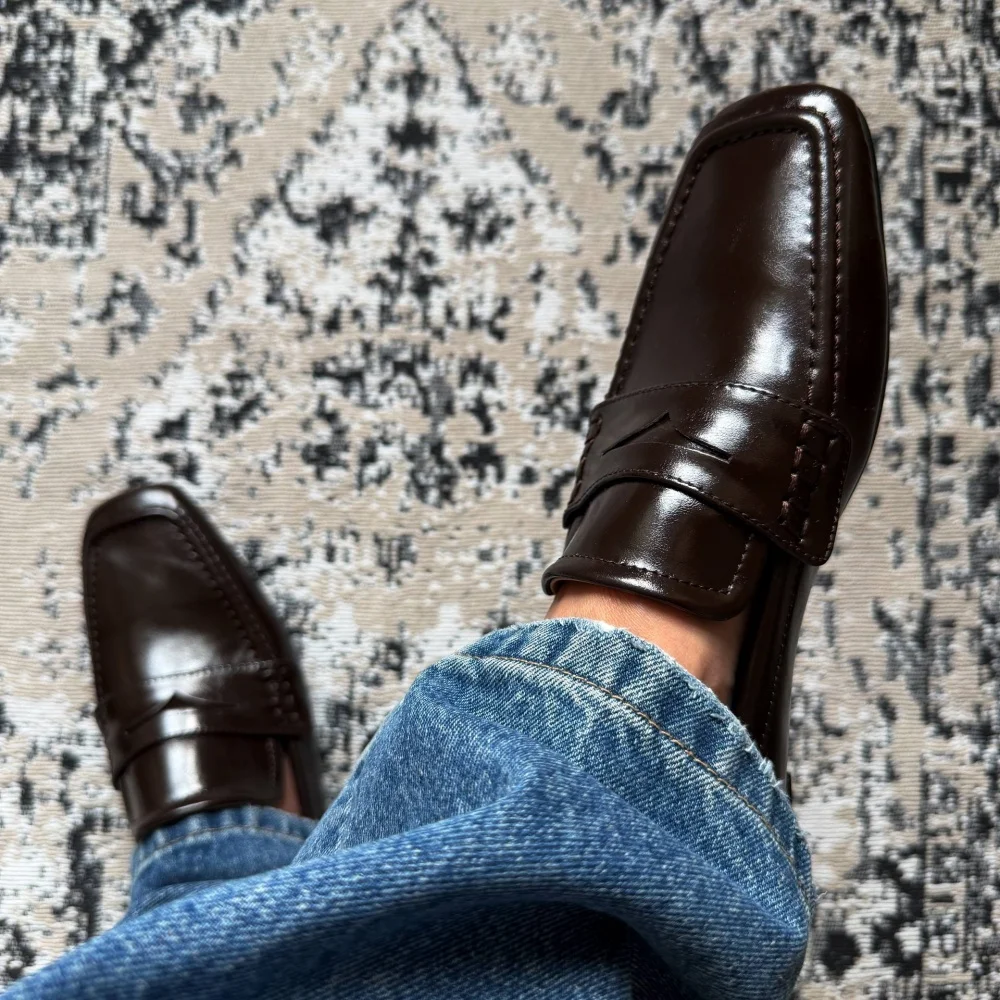 Women's Genuine Leather Loafers - Soft Platform Flats