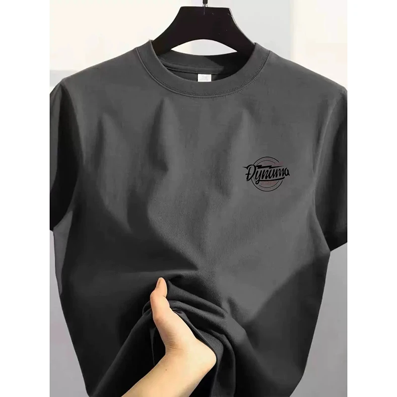 Loose Fit Cotton T-Shirt Short Sleeve Unisex Summer Versatile Half Sleeve Top Retro Trendy Brand Tailored for Youth All Seasons