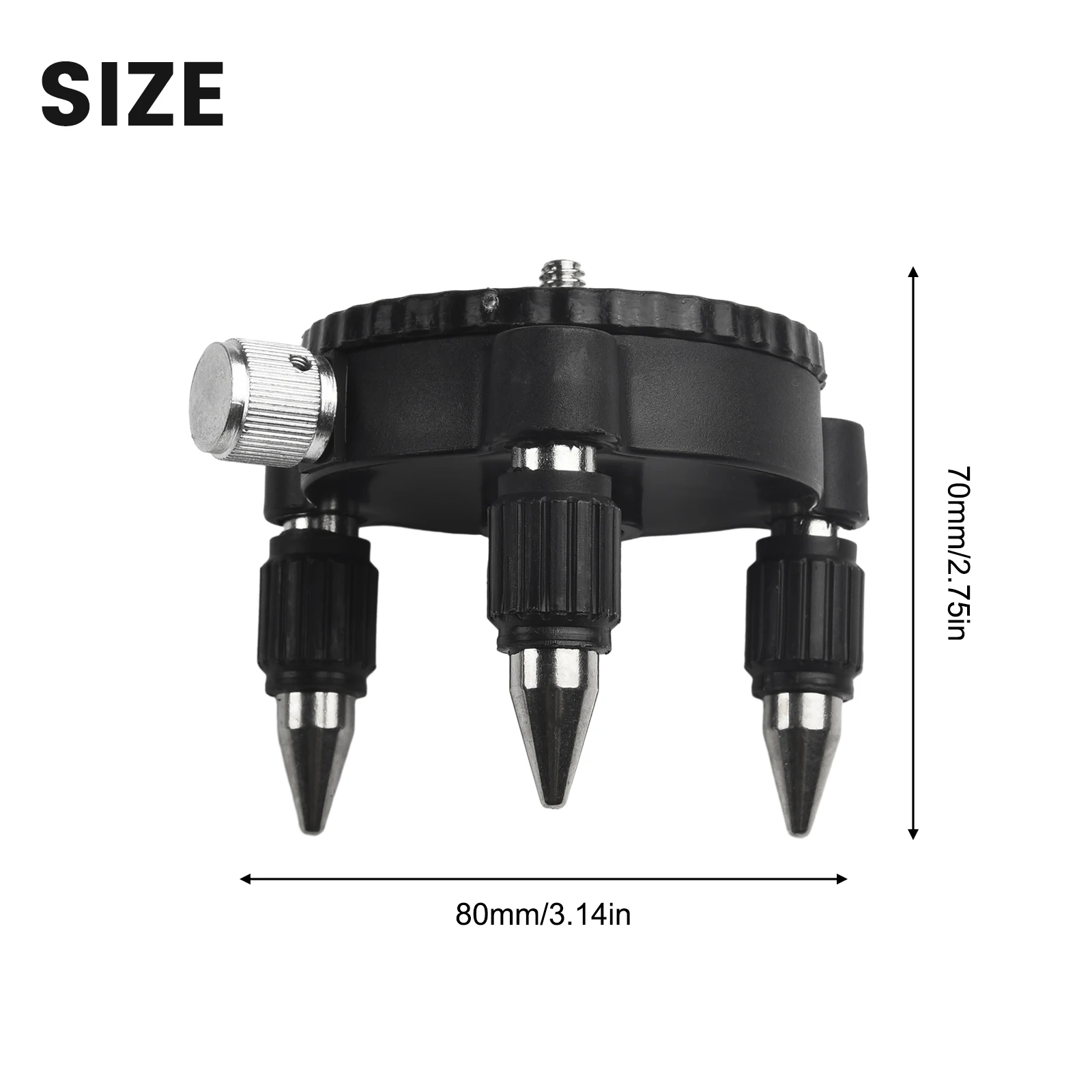 360 Rotatable Aluminum Alloy Tripod Bracket Base 1/4\\\'\\\' Interface Fine Adjustment Tripod Stand For Laser Level Woodworking Tool