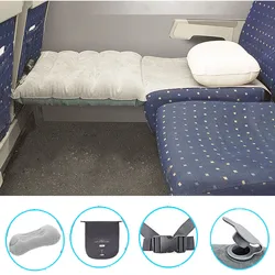 Comfort Car Footrest Hammock Airplane Hammock Travel Cot With Pillow Inflatable Foot Rest Plane Car Travel Accessory