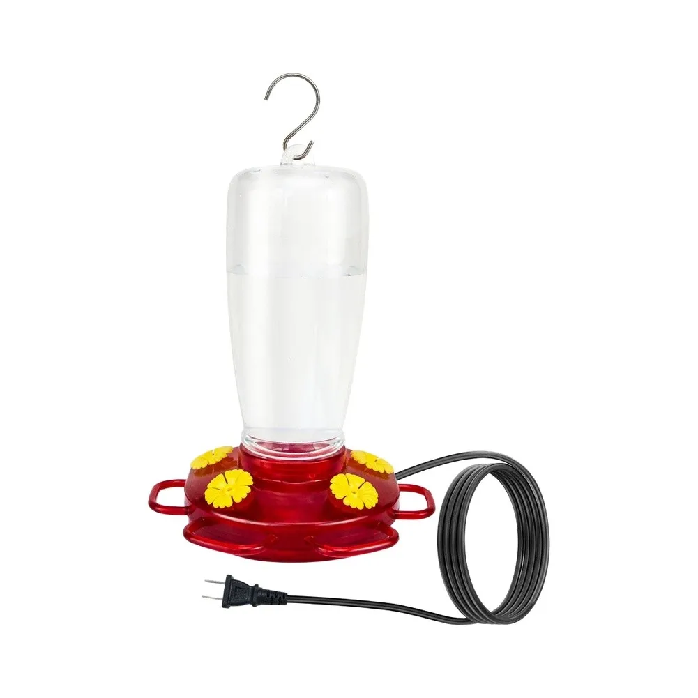 Electric Heated Bird Water Feeder with Freeze Protection Up to 19C for Outdoor Hanging Garden Bird Bath Use Electric