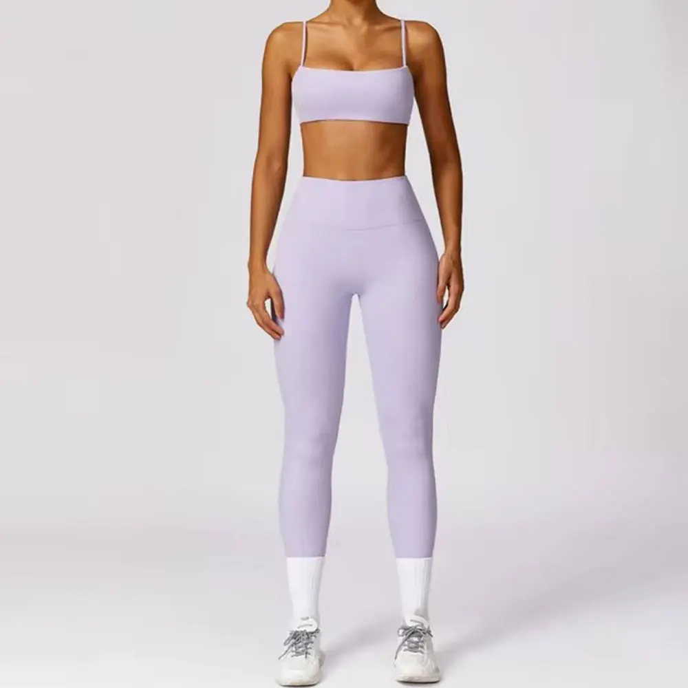 

Two Piece Yoga Clothing Push up Legging Gym Tracksuit Women Running Workout Set Sportswear Women Long-sleeved Shirt Suit Sexy