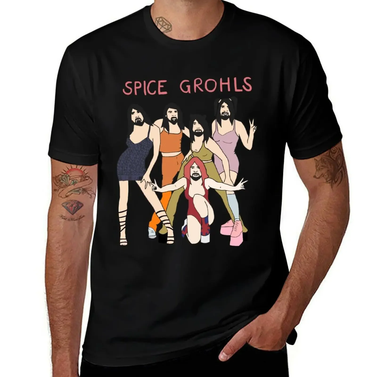 Spice Grohls T-Shirt anime t shirts boys whites tops luxury t-shirt plus size men clothing