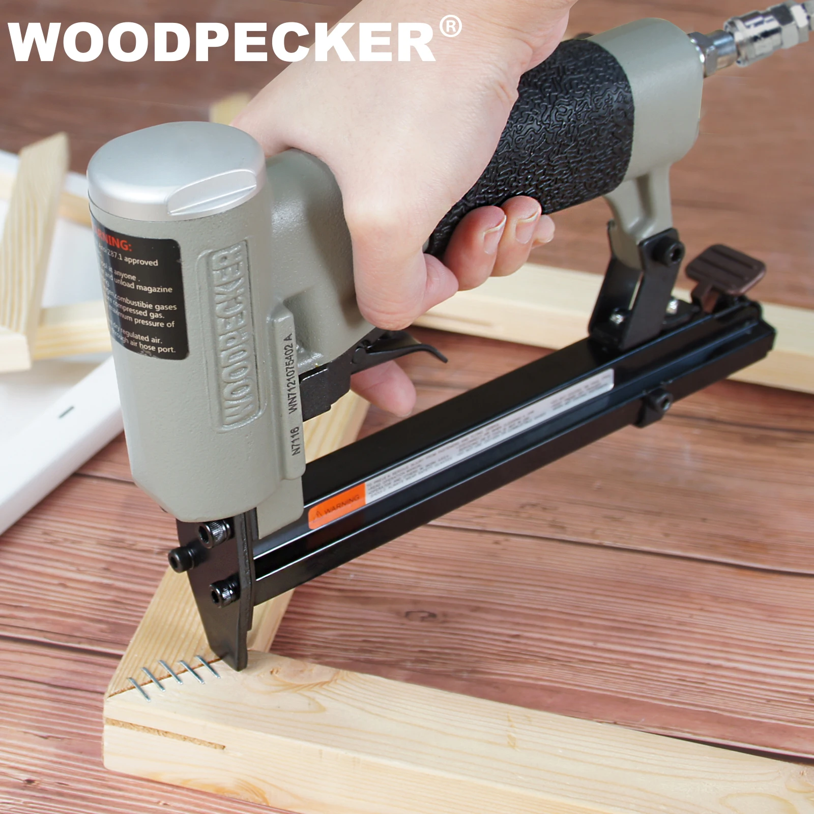 Woodpecker 7116 nail gun, No. 22 pneumatic cushion stapler, 71 series stapler, fine thread stapler for furniture and fabrics