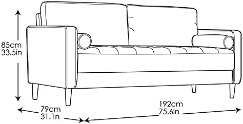 Lifestyle Solutions-sofá Lexington, microfibra, gris, brezo