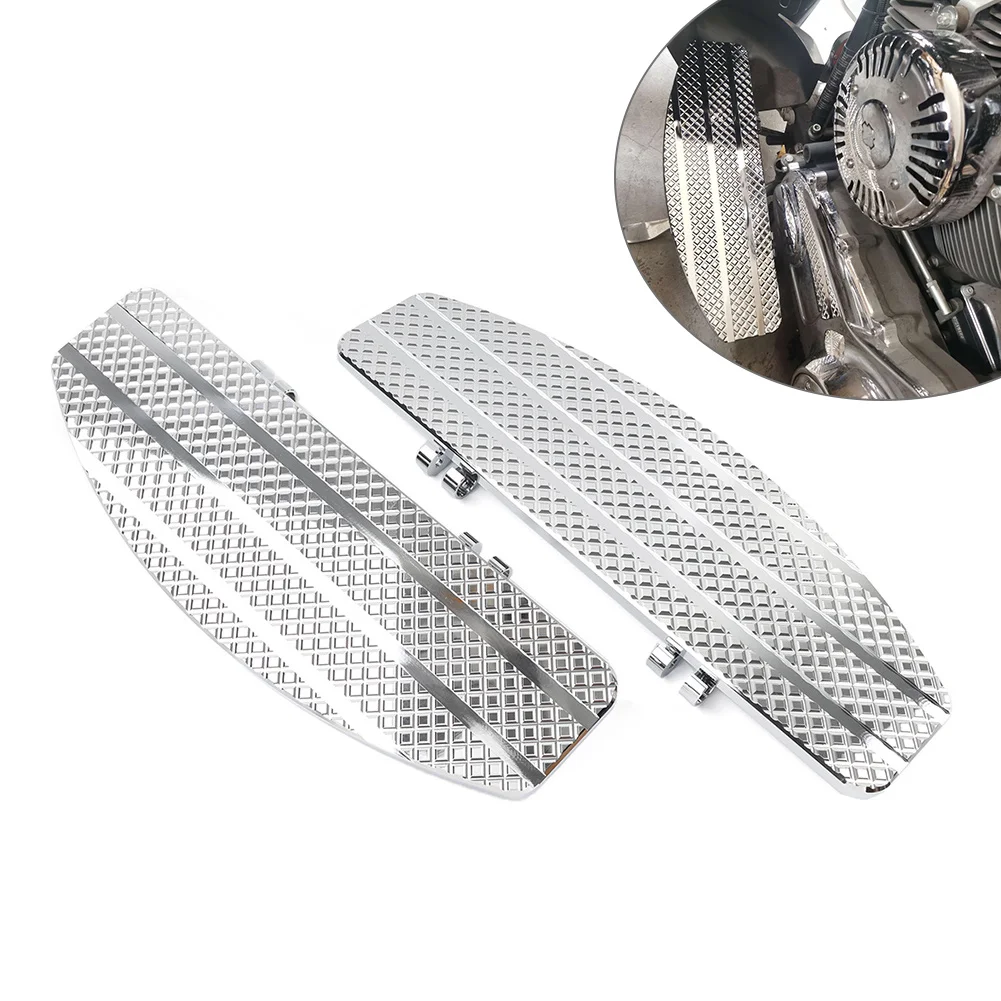 2x Front Foot Pag Footboard Driver Floorboard Footrest B Aluminum For Harley Softail Trike Touring Models Chrome
