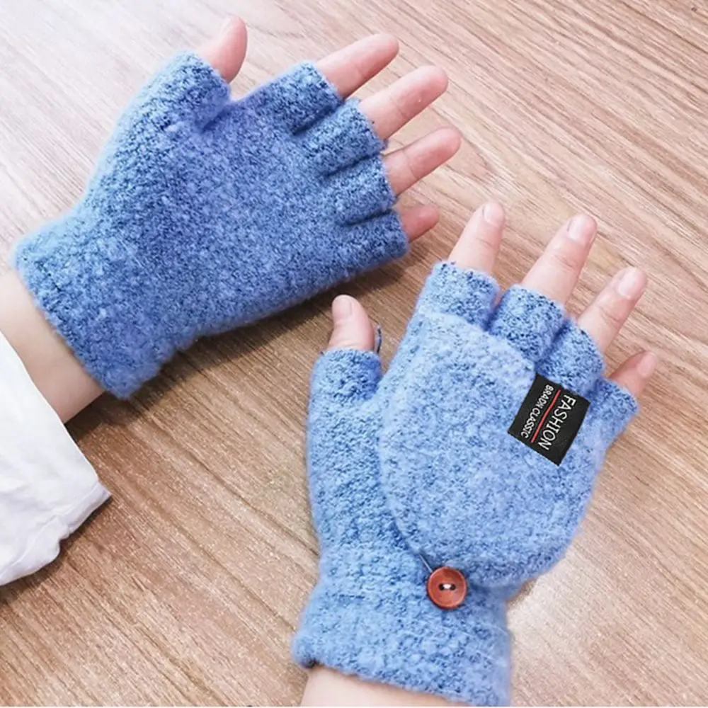 2024 Knitting USB Mitten Heated Gloves Electric Heating Gloves Full&Half Finger