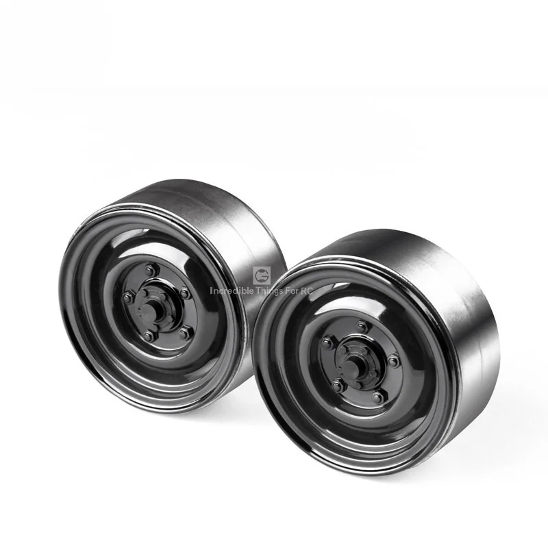 1.9 Inch Metal Wheels Lock Tire Retro Hub Rim for 1/10 RC Crawler Car Trxs TRX4 Defender  AXIAL SCX10  Parts