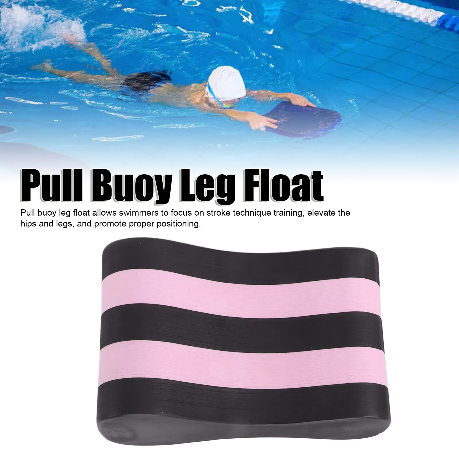 Figure-Eight Shaped Pull Buoy Aids Swimmer Flotation EVA Foam Legs Float Swim Training Kickboard for Outdoor Pool Swim Beginners