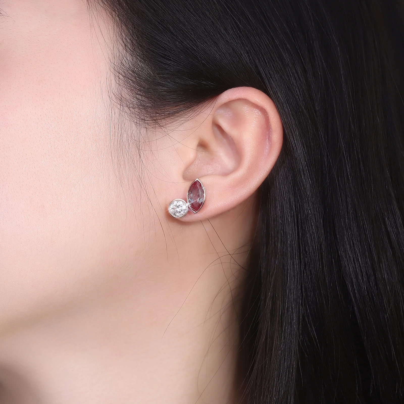 MUSHAN Custom Jewelry 10k 14k 18k Gold 925 Silver Stud Earrings Women 2ct Lab Grown Gemstones Earrings Ear Pin Moissanite Jewel - view 6