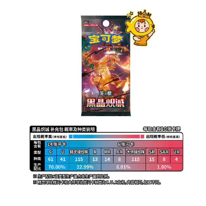 nouveaute-ptcg-ecarlate-violet-obsidienne-flammes-13-paquet-supplementaire-version-chinoise-simplifiee-exclusive-carte-charizard-cadeau