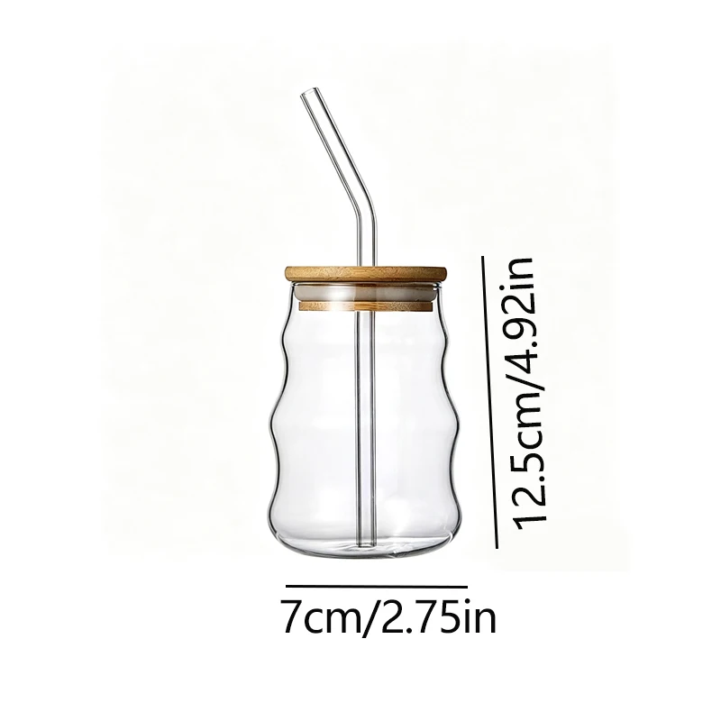 Medieval Style Glass Cups, 500Ml/16.9Oz Water Cup, Iced Coffee Cups, Drinking Glasses for Juice, Milk, Tea, And More, Daily Offi