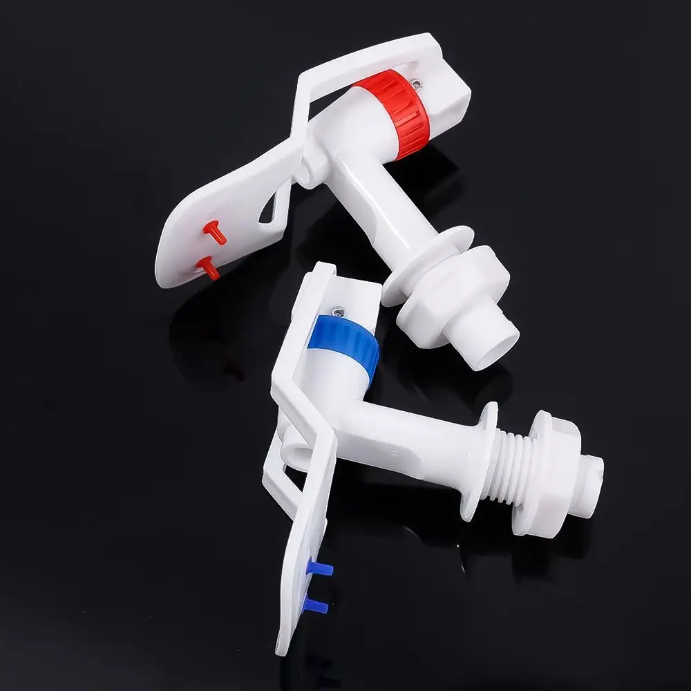 1/2Pcs Replacement Parts Water Dispenser Faucet Push Type Red Hot Blue Cold Drinking Fountain Valve Water Tank Plastic