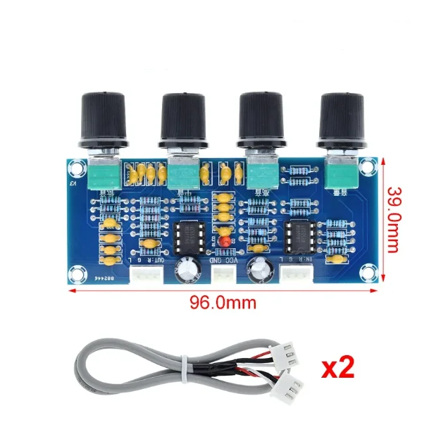 XH-A901 NE555 Digital Amplifier Board with DC Treble and Bass Adjustment Tuner Board Preamplifier Module