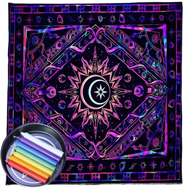 Practical Tarot Tablecloth Table Cover for Dining Room Kitchen Desk Decors Stylishs Tablecloth for Spiritual Guidance