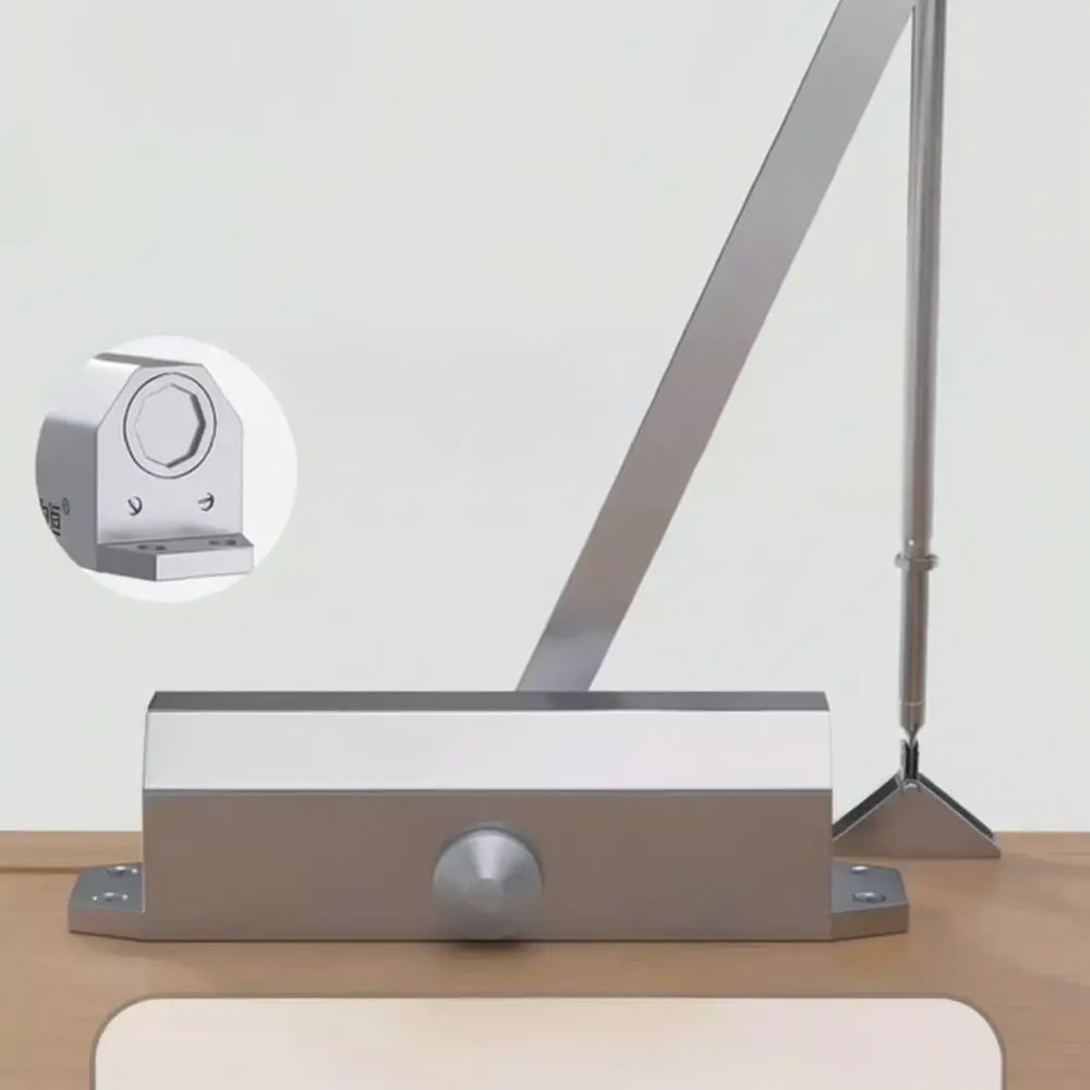 Heavy Duty Hydraulic Door Closer Adjustable Quiet Closing Buffer Mechanism For Office Public Building Safety Access Doors