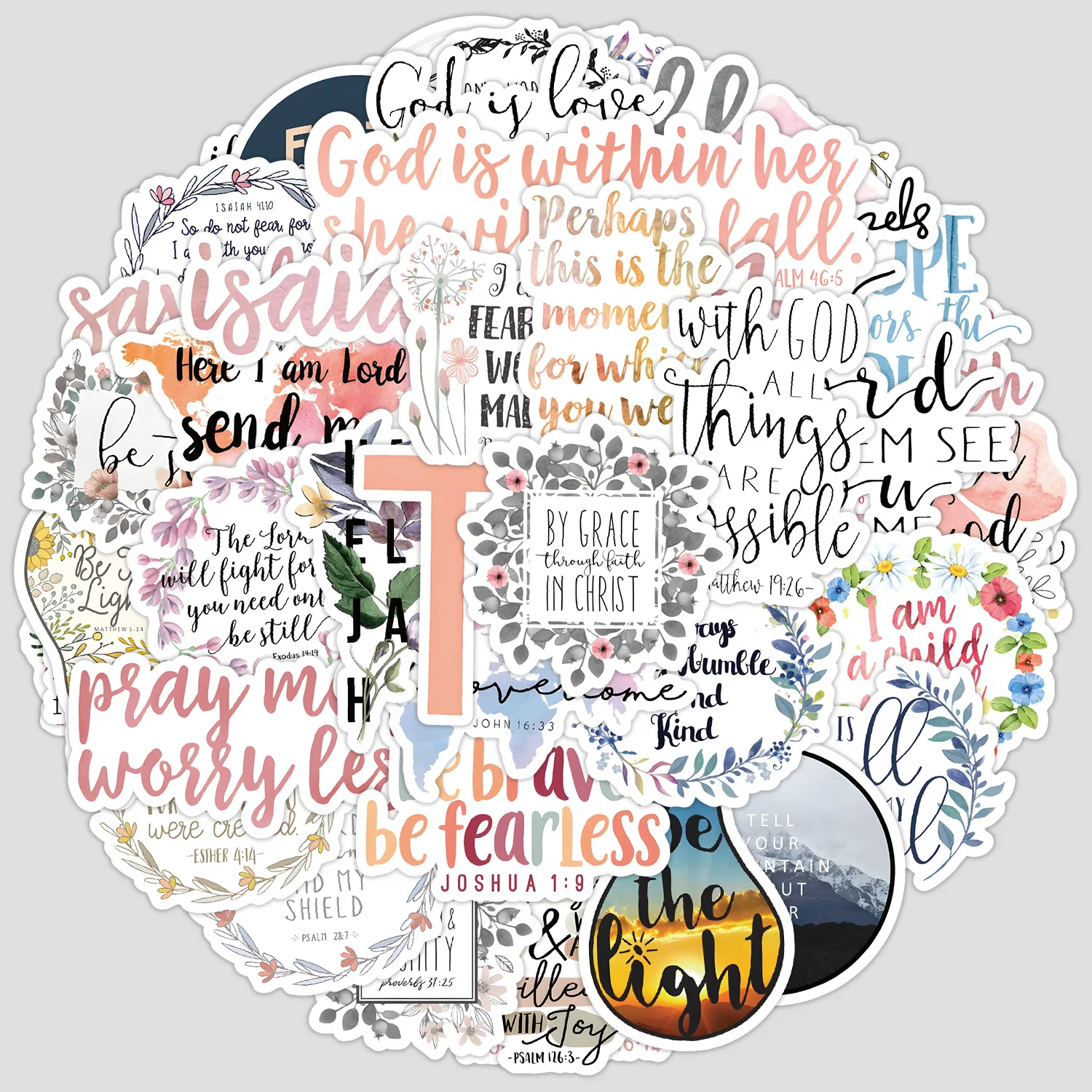 

50pcs English Phrase Doodle Stickers, Waterproof Decorative Stickers for Phone & Laptop, Creative DIY Stationery Decals