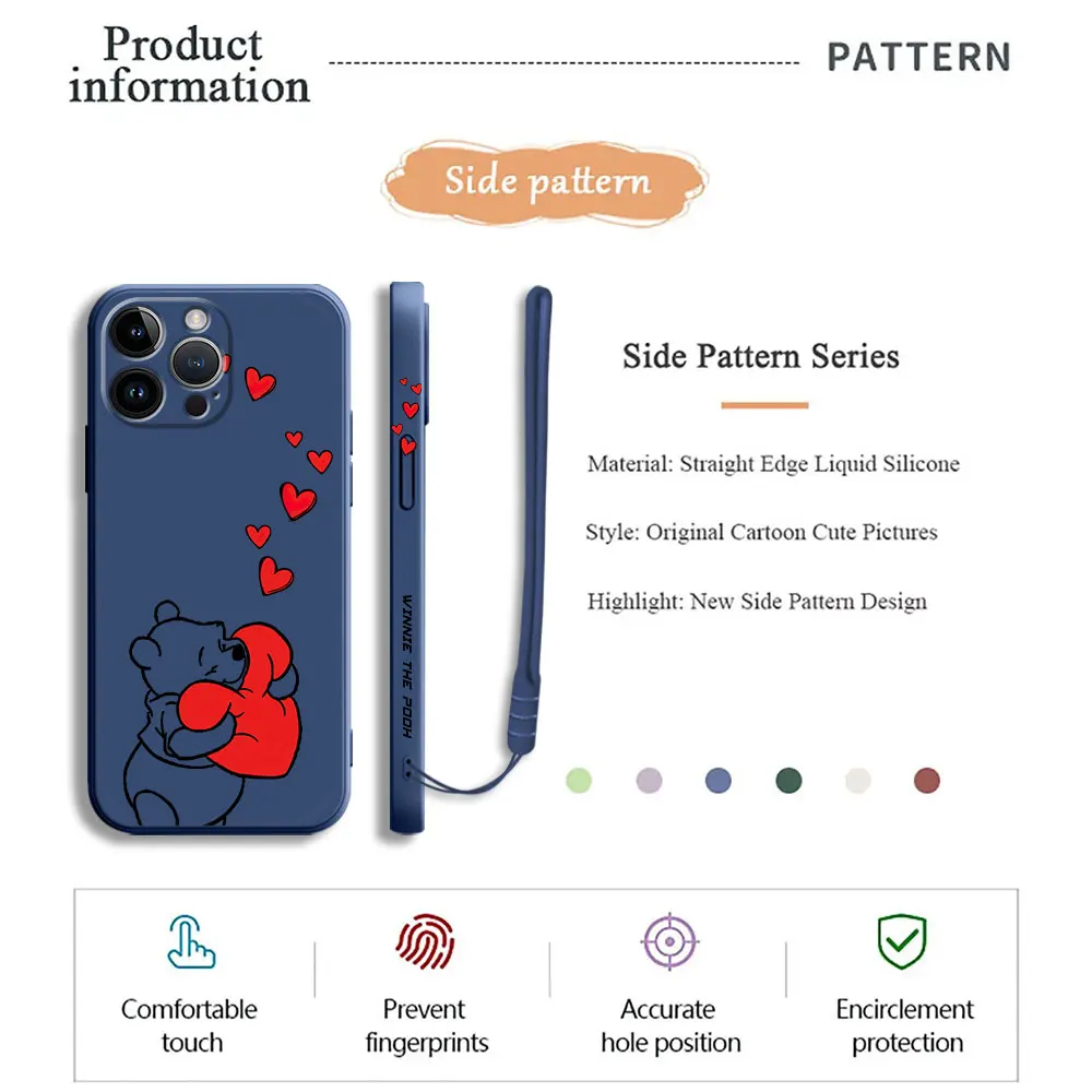 Winnie the Pooh Cute Fashion Phone Case for Xiaomi Mi 13T 10T 12 Lite 11 Lite 10 Lite 12T 11T Pro 13T Pro Soft Silicone Cover