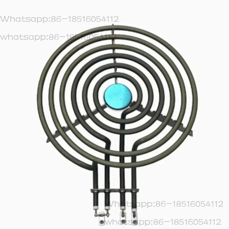 【 21cm 2000w Flat 6-circle Electric Stove Heating Tube 】 3 Wiring Ports Heating Plate Dry Burning Furnace Ring