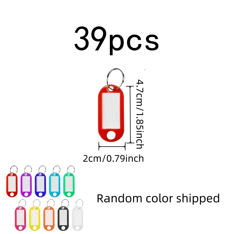 Lightweight Portable Writable ID Labels, 39 pcs, Office Item Labeling, Blank Writable Surface for Home Storage Organizing