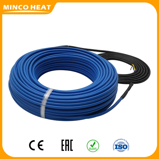 Minco Heat 15w/m 5~200m Elektryczny kabel grzejny z izolacją fluoropolimerową / przewód grzejny używany do różnych ogrzewania podłogowego