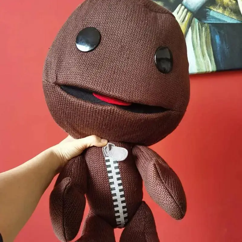 Little Big Planet Afro Sackboys Figur Plüschtier Spiel Sackboys Modell Geburtstagsgeschenk für Kinder Stoffpuppe Kuscheliges Abenteuer Buddy