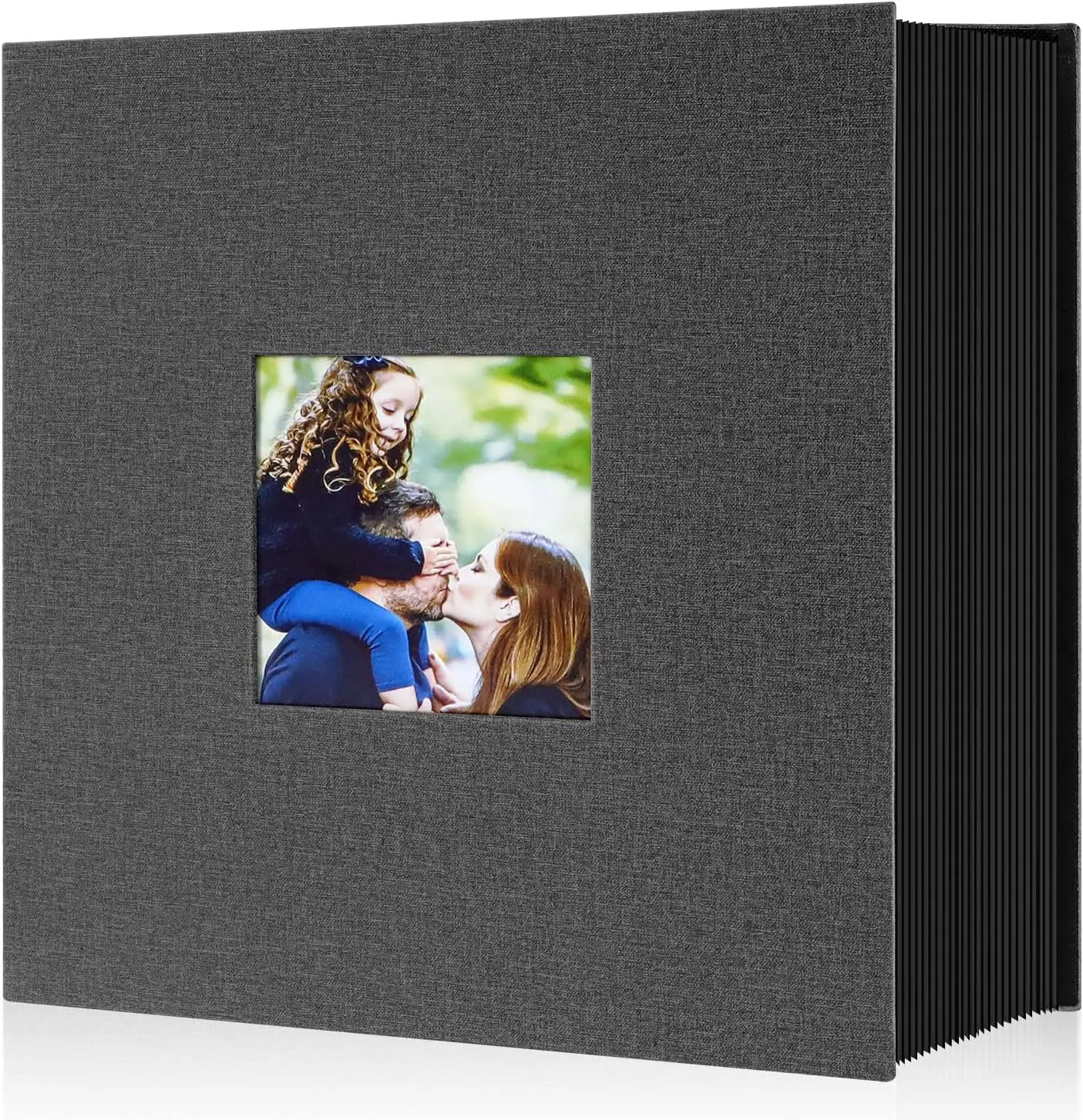 

Photo Album 4x6 600 Pockets Photos, Linen Cover Large Picture Albums Holds 600 Horizontal and Vertical Photos Black