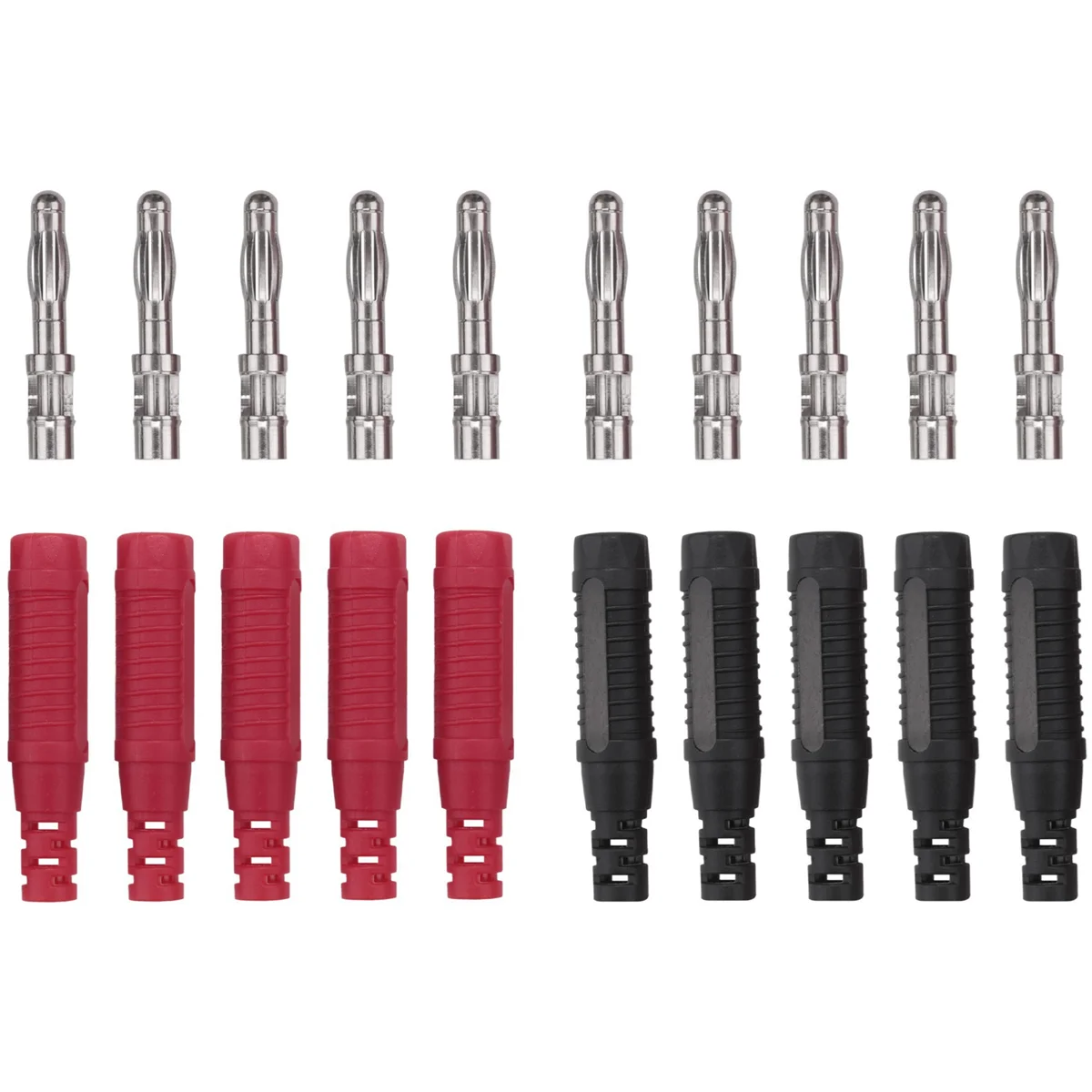 40 pièces 4mm fiches banane soudure bricolage fiche banane connecteurs mâles adaptateurs pour multimètre fils de Test sondes