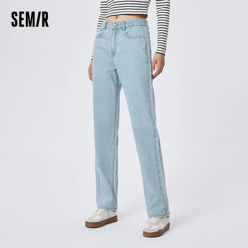 Semir Jeans Women Old Trousers Slim 2023 Spring New Leg Long Straight Pants Women'S Sweet Cool Ins Trend