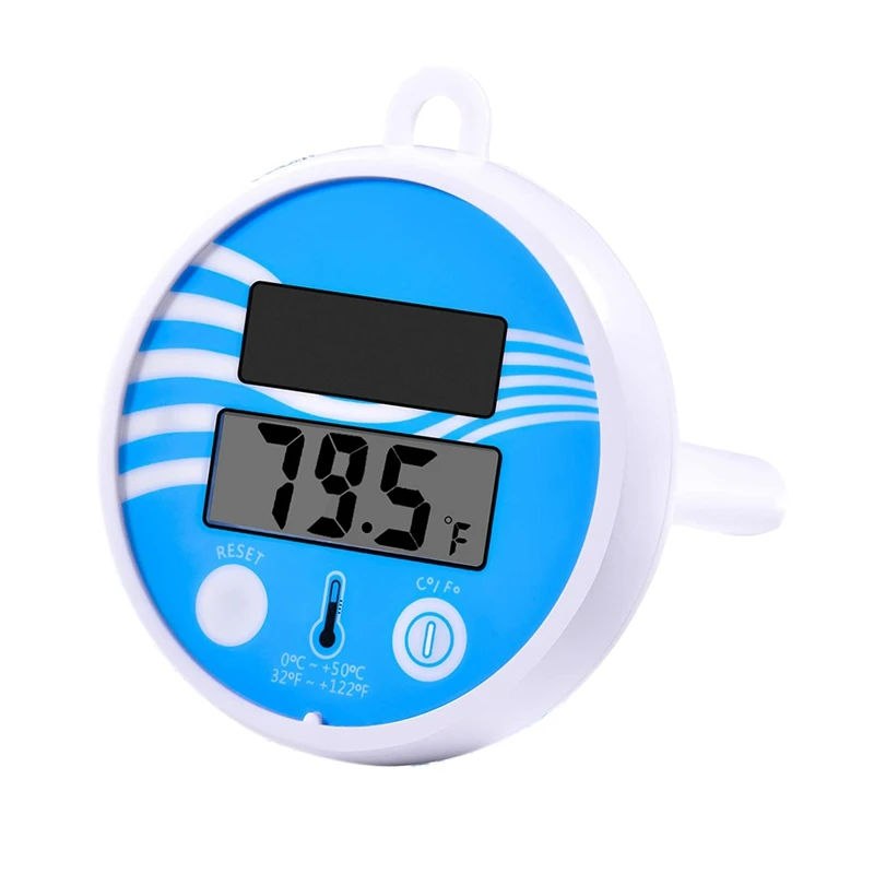 FBIL-Floating Pool Thermometer Wireless - Swimming Pool Temperature Thermometer Easy Read, Solar Digital Pool Thermometer