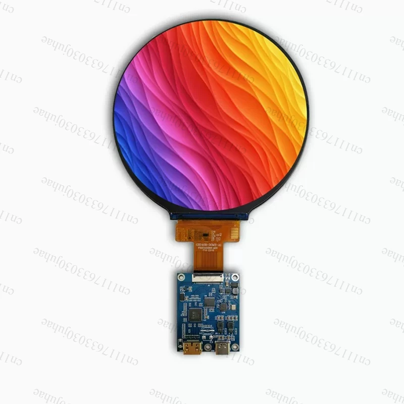 4 Inch 720x720 Circular TFT LCD Display IPS Round Screen MIPI Interface 1500nits Hight Brightness 30Pins With HDMI Driver Board