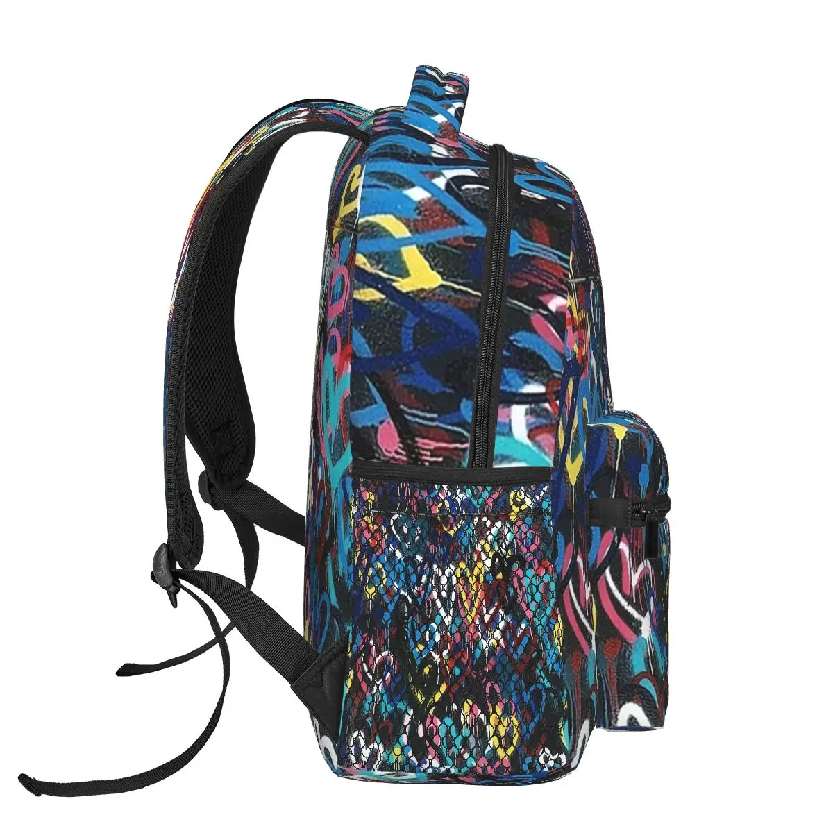 Coração Graffiti Mochilas para Meninos e Meninas, Estudantes Bolsas escolares, Mochila De Viagem Dos Desenhos Animados, Bolsa De Ombro, Mochila De Grande Capacidade