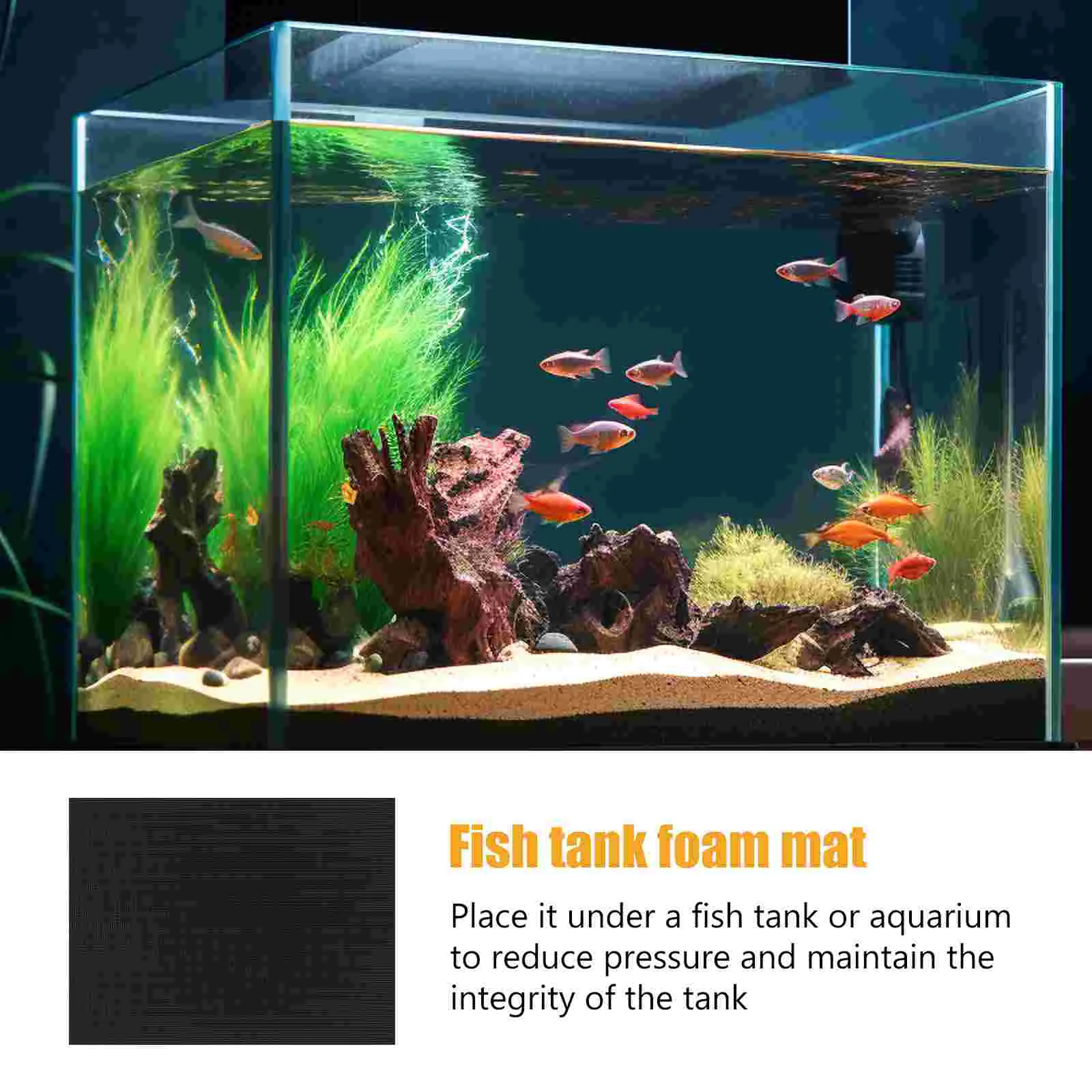 Fish Tank Pad Pink Fruit Basket Non-slip for Heater Aquarium Nonslip Pads Foam Accessories Bottom Mats