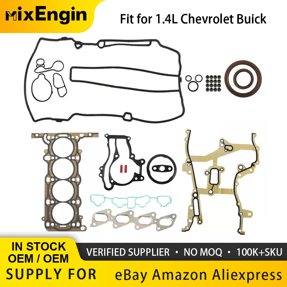

Engine Parts Overhaul Rebuild Cylinder HEAD GASKET SET with Bolts Fit 1.4 L For Chevrolet Cruze Trax Buick Encore l4 Gas 1.4L