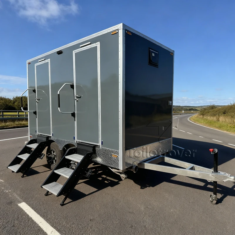 

High Quality Portable Luxury Restroom Trailer Outdoor Mobile Bathroom Trailer Camper Trailer with Shower And Toilet