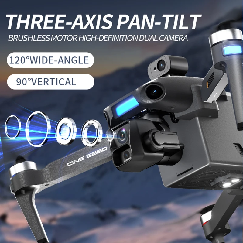 S880 PRO Drone 4K Camera 3-Axis Gimbal GPS Retur Brushless Obstacle Avoidance Touch Screen RC Quadcopter Toys Gifts Fishing Dron