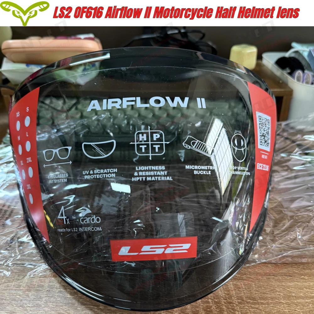 Lens for LS2 OF616 Airflow II Motorcycle Half Helmet of616 Original Lens Black Visors Helmet Windshield Accessories