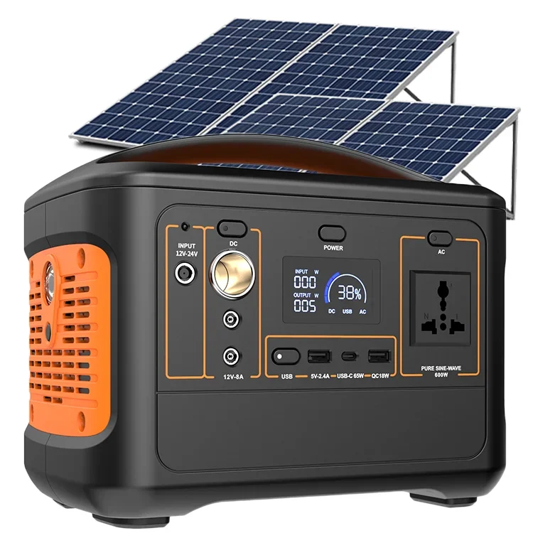 

Home Outdoor Mic 600w 568wh 220v Power Bank Stations Supply for Emergency Camping Portable Solar Generator with Pull and Handle