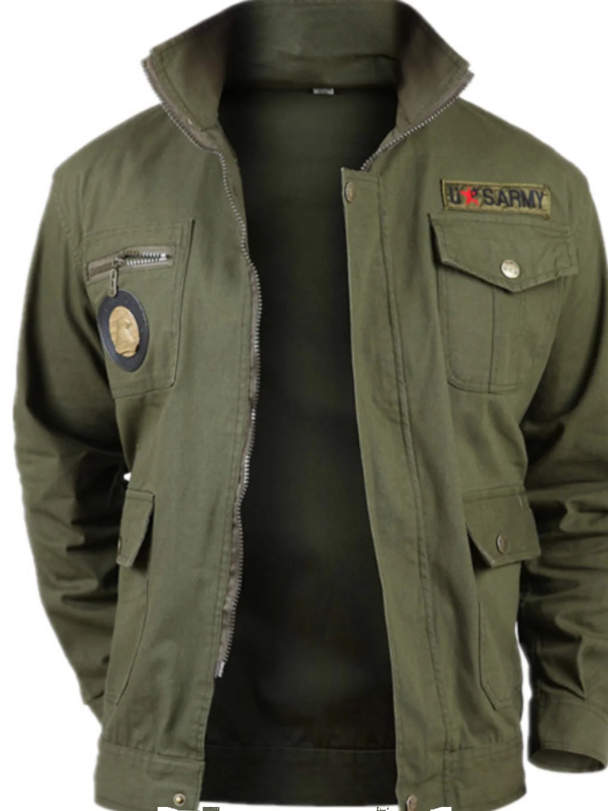 Thiened 耐摩耗性メンズ作業服セット春秋ルーズフィット溶接保護スーツ綿 Fac Workop