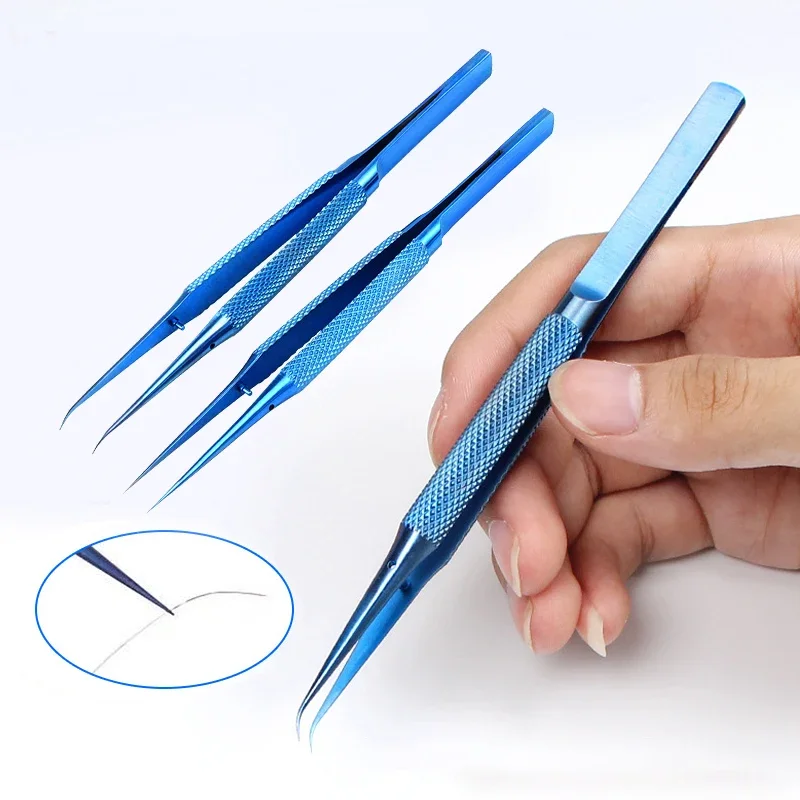 Titanium Stainless Steel Ophthalmic Micro Tweezers Forceps Surgical Instrument For Eye Surgery Precision Tools