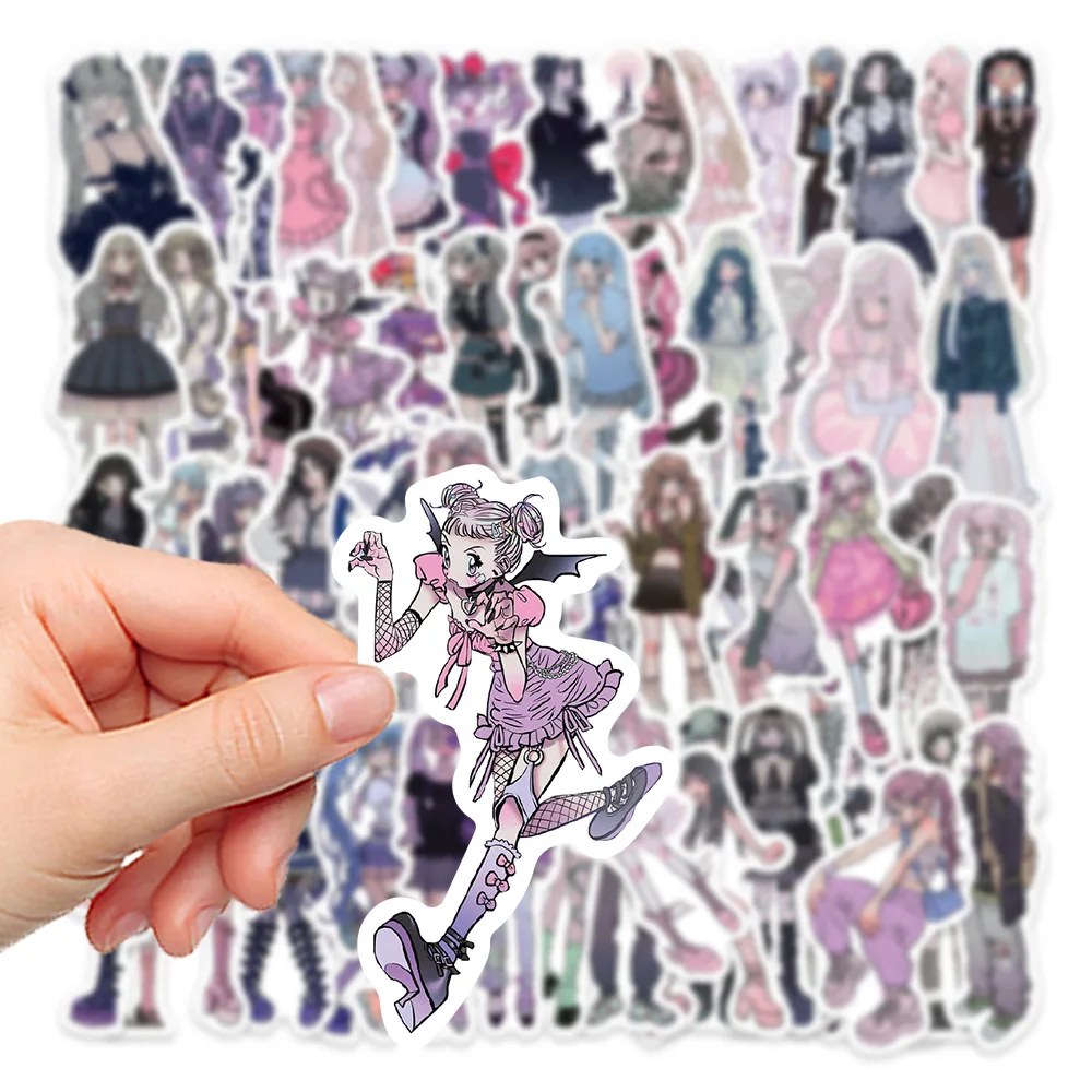 63pcs cartoon domi girl series graffiti stickers suitable for helmet desktop wall decoration DIY sticker pack wholesale