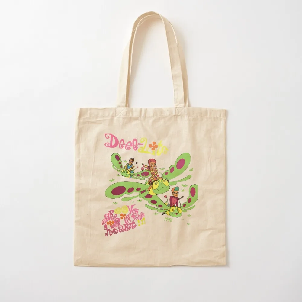 Deee lite t-shirt - groove edition Tote Bag Women's handbag Shopper handbag Lady bags Canvas Tote Bag