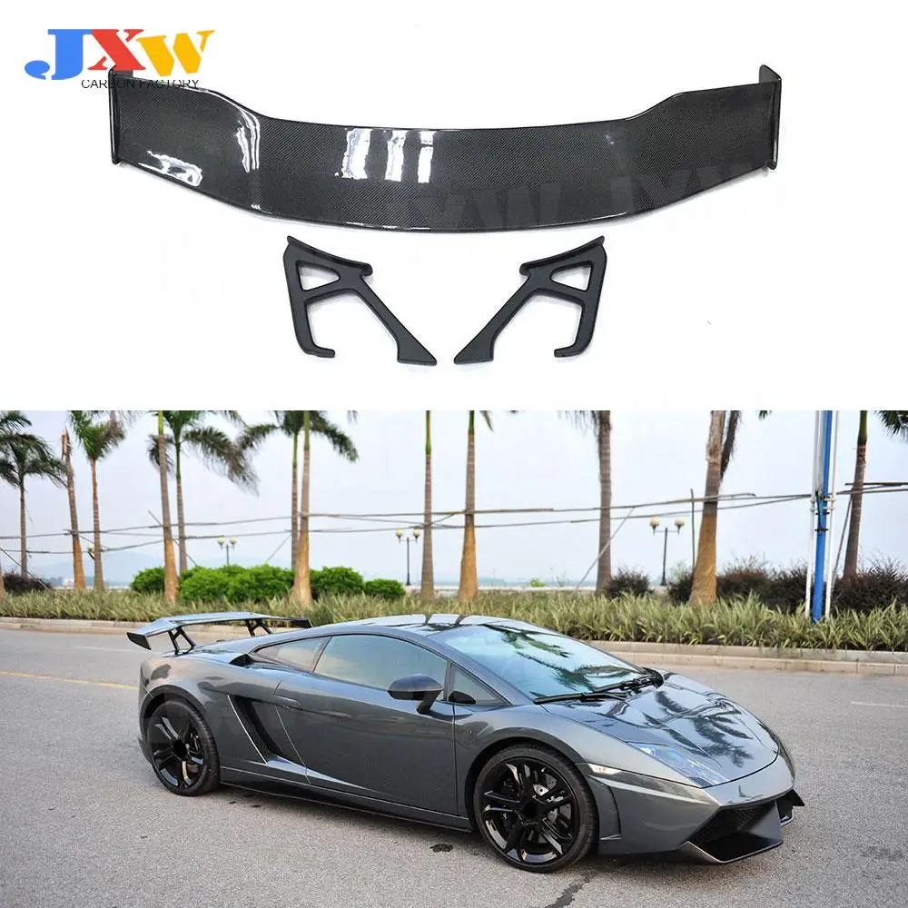 

Carbon Fiber Car Rear Trunk Wing Spoiler For Lamborghini Gallardo allardo LP550 LP560 LP570 GT FRP Rear Wing Trunk Lip Spoilers